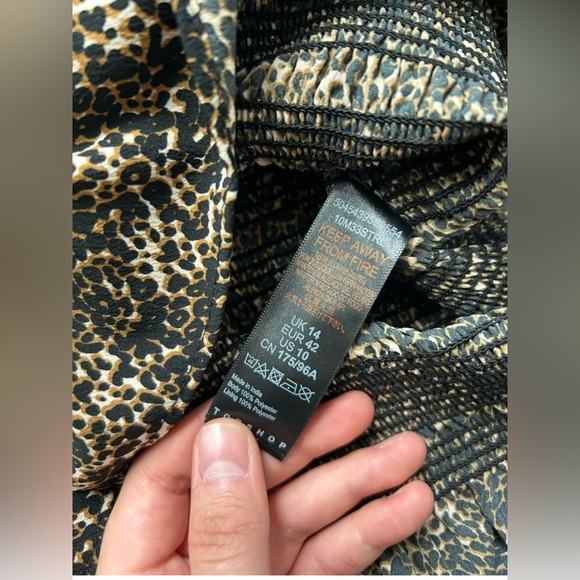 NWT Topshop smocked mini dress size 10 - Picture 4 of 5